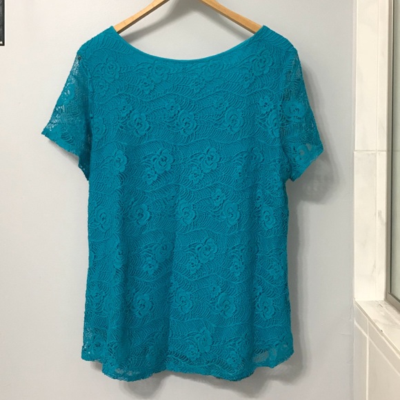 Blue Lace Top - Picture 4 of 4